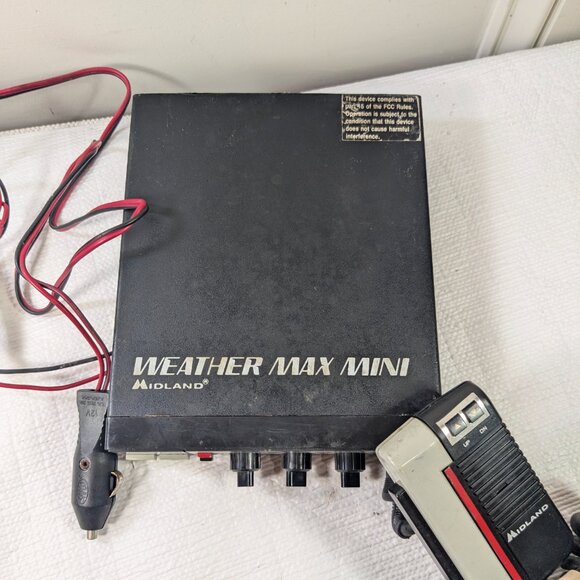 Vintage Midland Weather Max Mini 40 channel CB & VHF Radio Model 77-116 READ - Picture 3 of 15